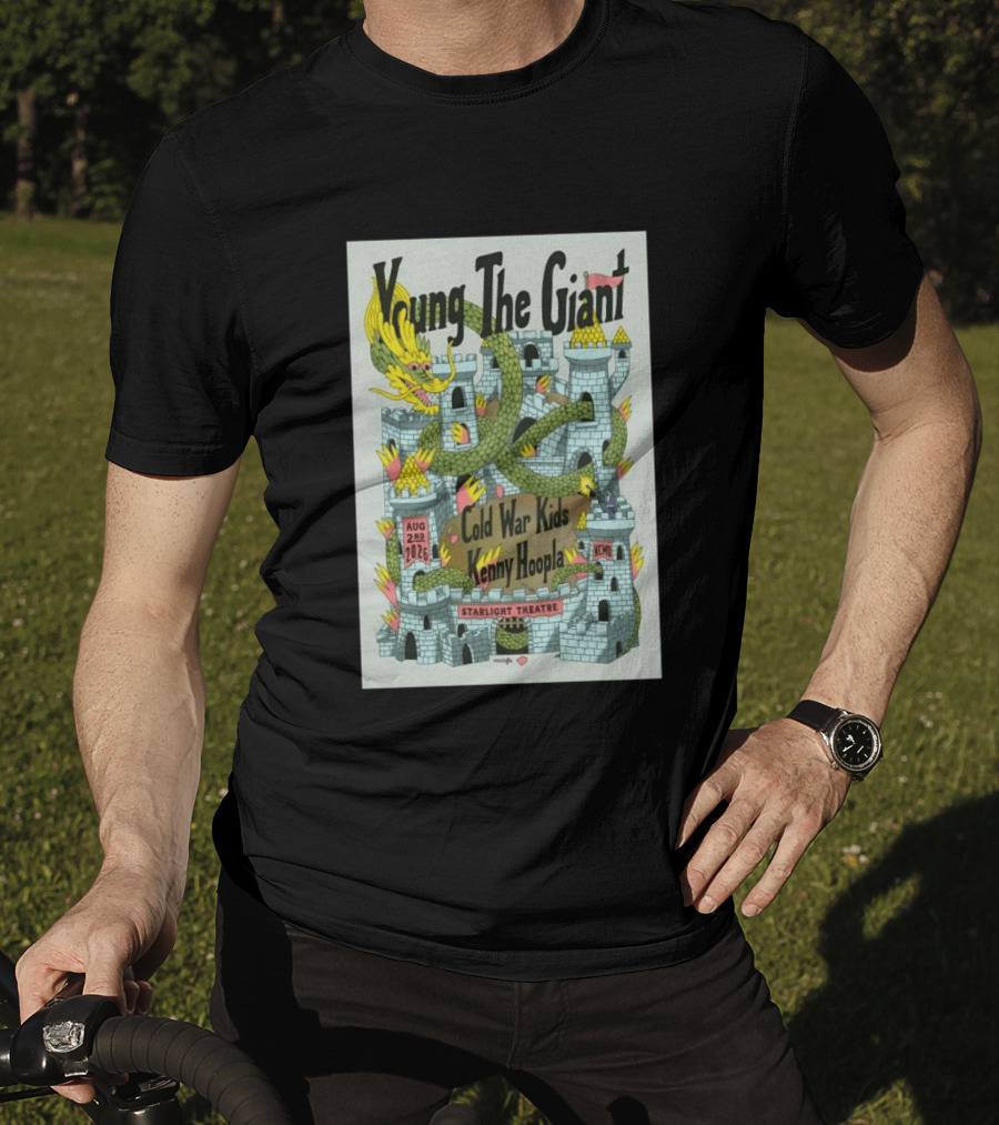 Young The Giant Aug 2 2026 Starlight Theatre Kansas City MO Cold War Kids KennyHoopla Dragon Castle T-Shirt