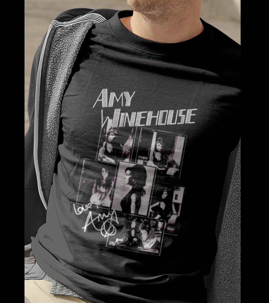 Amy Winehouse Photo Collage Love Amy T-Shirt