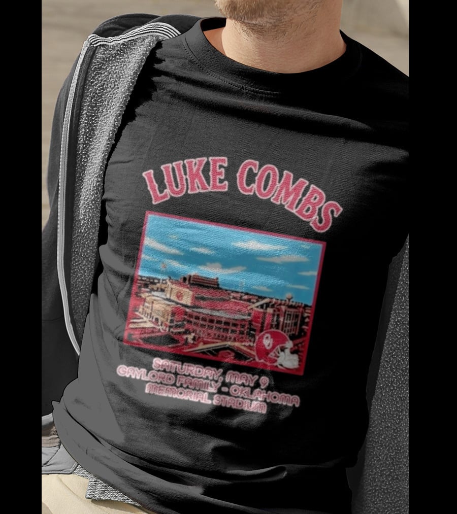 Saturday May 9 Luke Combs Gaylord Family Oklahoma Memorial Stadium 2026 Tour T-Shirt