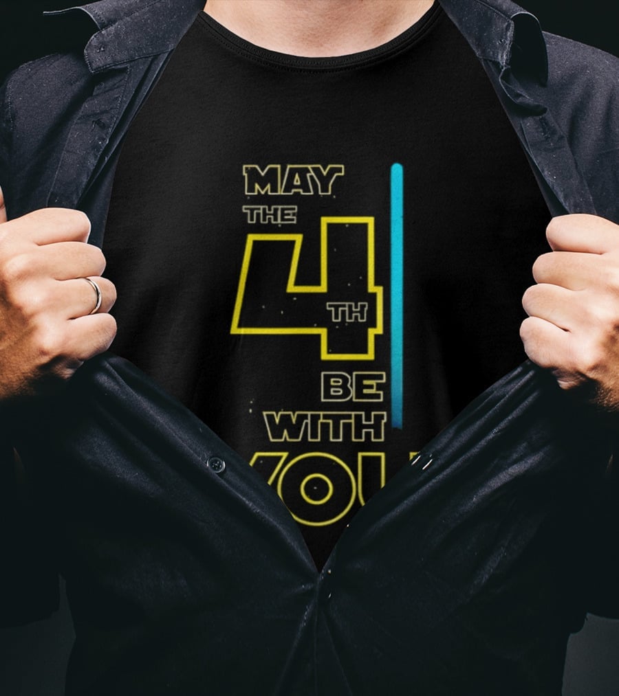 Star Wars May The 4th Be With You Lightsaber T-Shirt