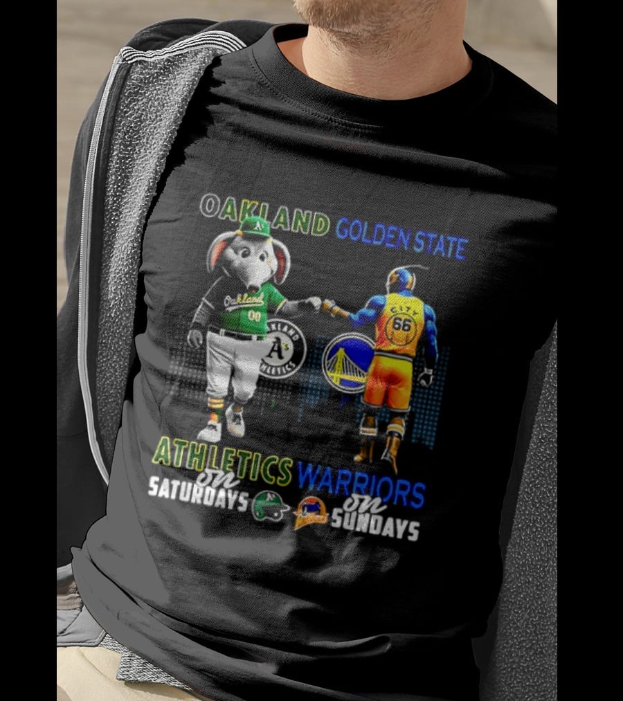 Oakland Athletics Saturdays Fist Bump Golden State Warriors Sundays 2026 T-Shirt