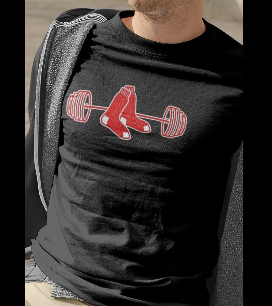 Johanfran Garcia Red Sox Barbell Weightlifting Socks T-Shirt
