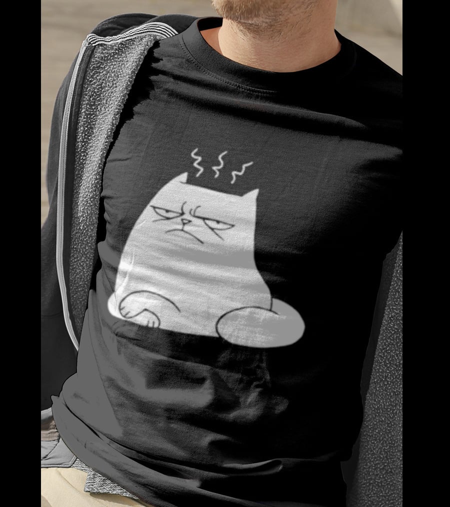 Judgement Cat Grumpy Steaming Expression T-Shirt