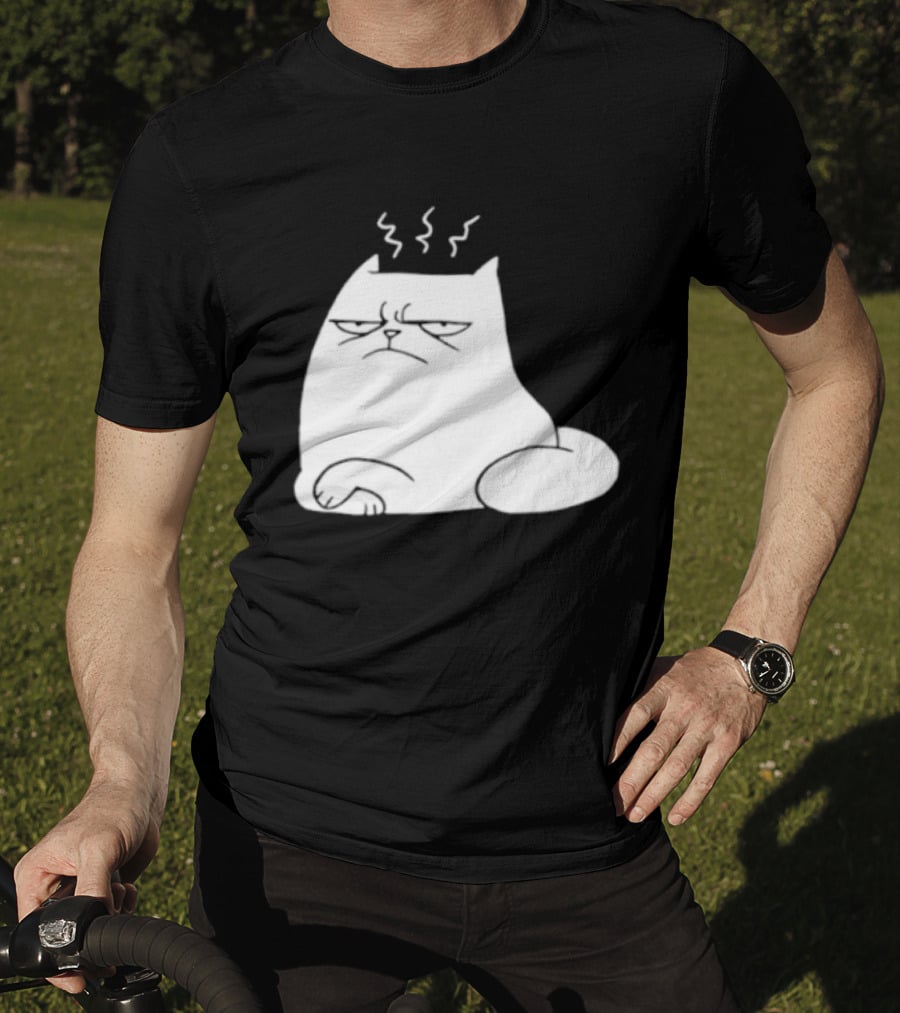 Judgement Cat Grumpy Steaming Expression T-Shirt