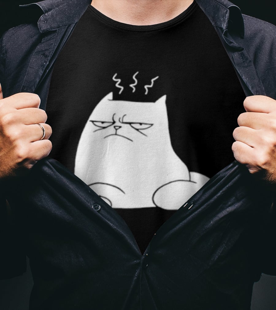Judgement Cat Grumpy Steaming Expression T-Shirt