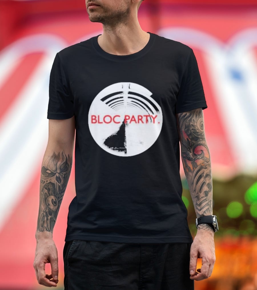 Bloc Party Anatomy Of A Brief Romance Black And White Circle T-Shirt