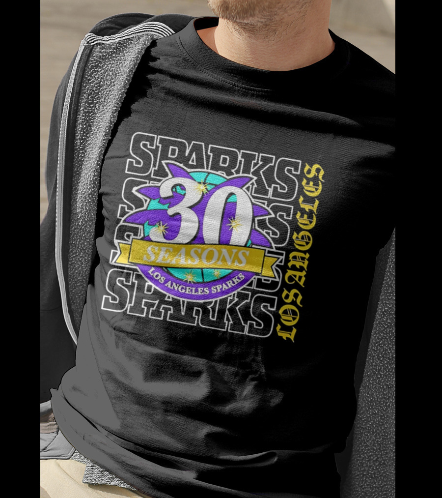 Los Angeles Sparks 30 Seasons Celebration T-Shirt
