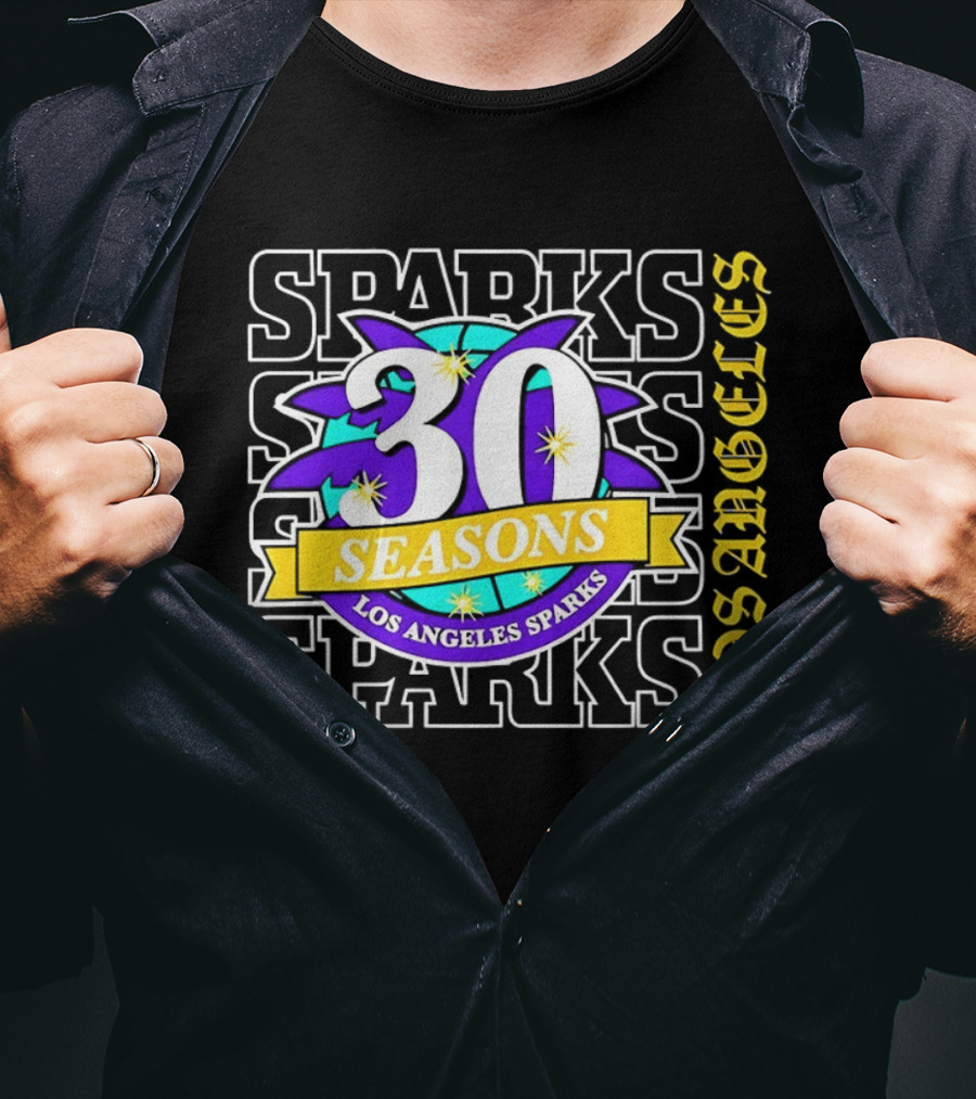 Los Angeles Sparks 30 Seasons Celebration T-Shirt