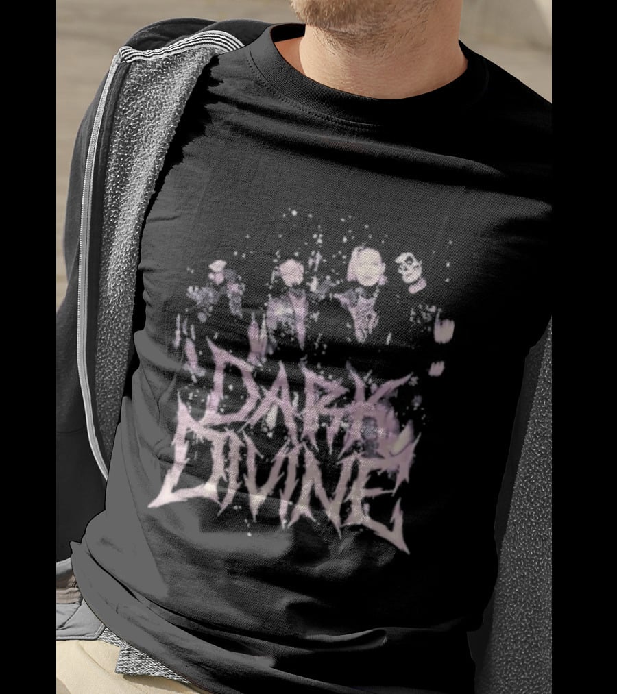 Dark Divine Band Unique Pink T-Shirt