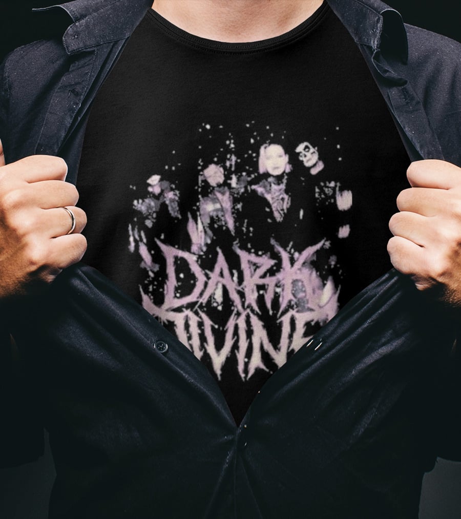 Dark Divine Band Unique Pink T-Shirt
