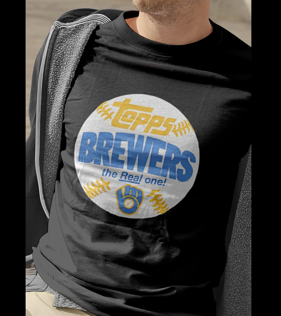 Topps Brewers The Real One Baseball T-Shirt