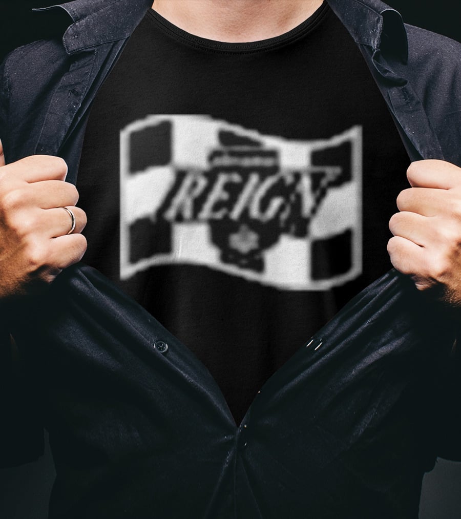 Ontario Reign Race To The Cup Checkered Flag T-Shirt