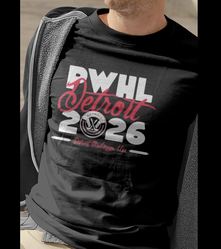 PWHL Detroit 2026 Stadium Essentials Detroit Michigan USA T-Shirt