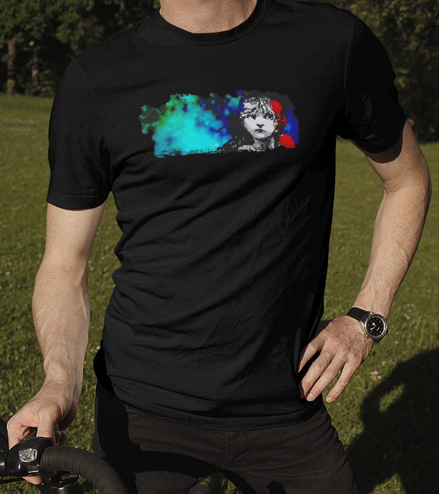 Rare Les Miserables Broadway Cosette Blue Red Watercolor T-Shirt
