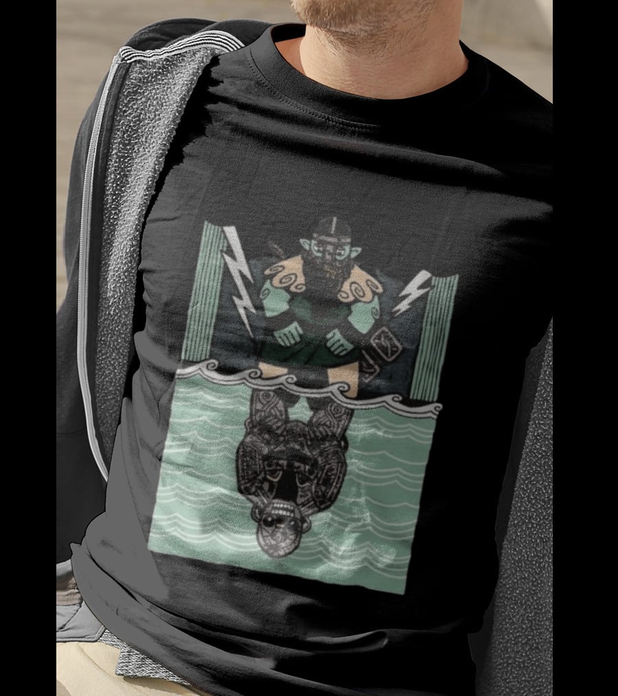 Reflections Of Tolv Norse Viking Thunder God And Mythology Reflection T-Shirt
