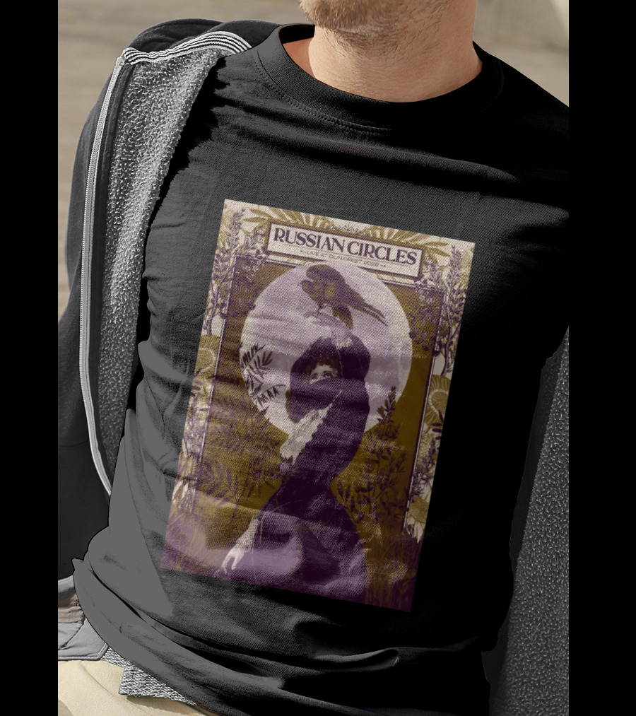 Russian Circles Live At Dunk!Fest 2026 Zottegem Belgium Moonlit Woman And Bird T-Shirt