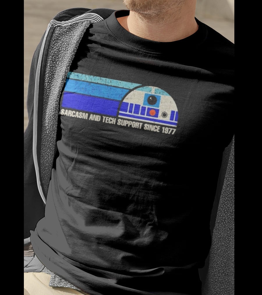 Sarcasm And Tech Support Since 1977 R2 D2 Star Wars T-Shirt