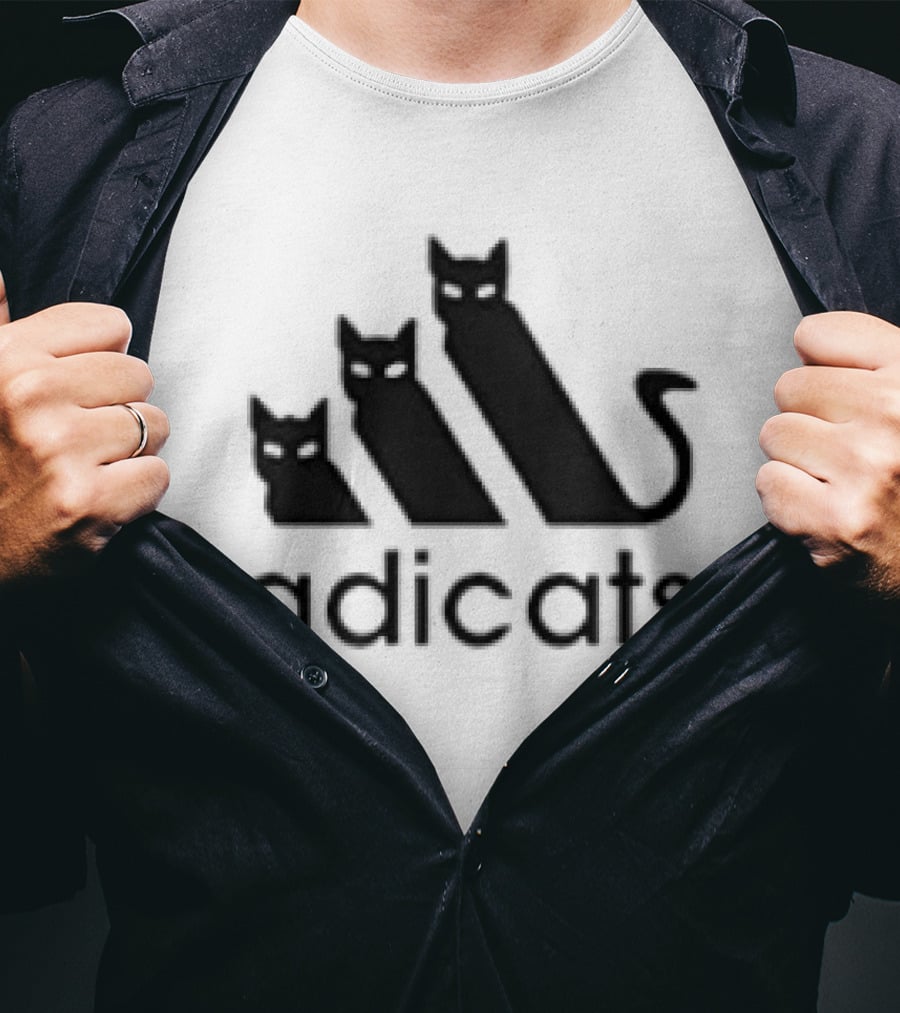 Adicats Funny Cat Lover Parody Catdad Catmom Joke T-Shirt