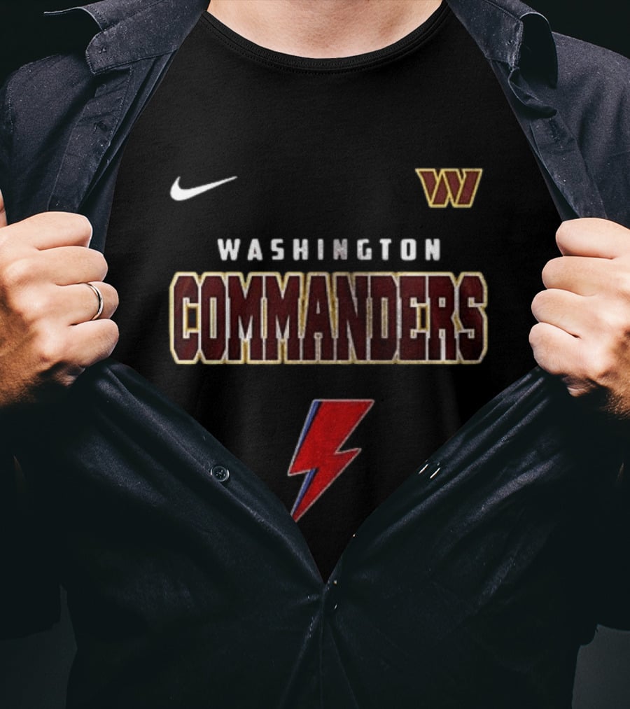 Washington Commanders Nike Logo Red Lightning Bolt T-Shirt