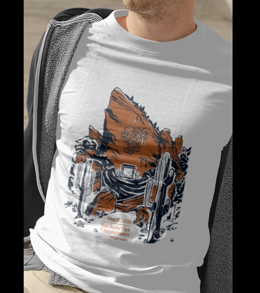 Bright Eyes Red Rocks May 12 2026 Concert Event T-Shirt