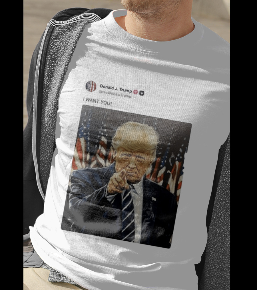 Trump I WANT YOU American Flags T-Shirt