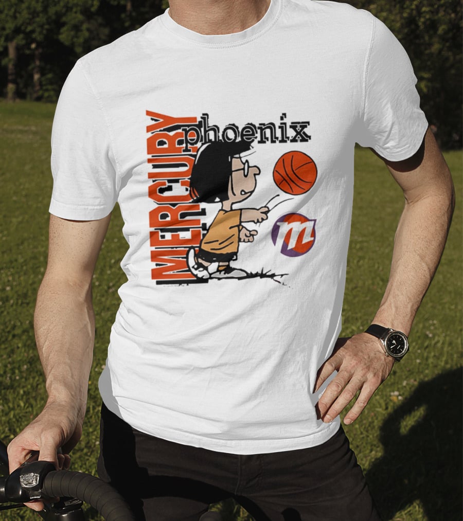 Phoenix Mercury WNBA Peanuts Marcie Basketball Collaboration T-Shirt