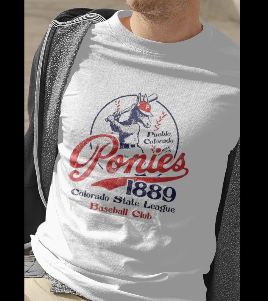 Pueblo Ponies 1889 Colorado State League Baseball Club T-Shirt