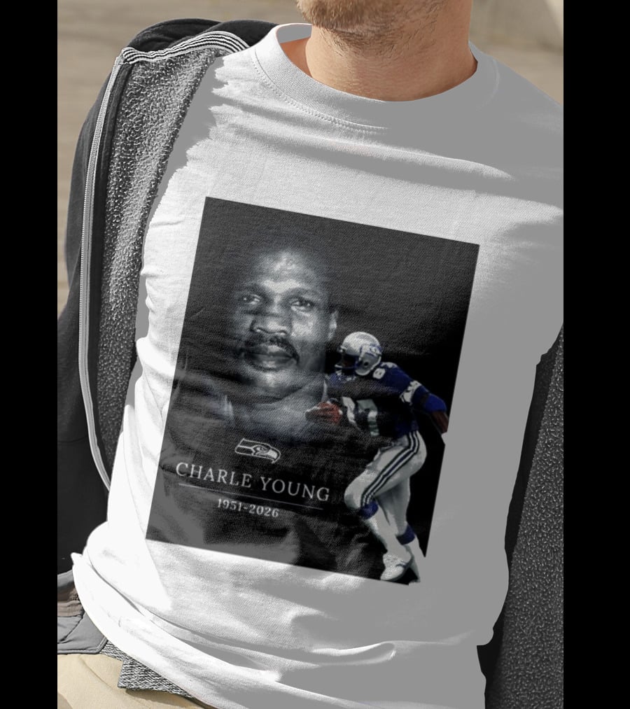 Seattle Seahawks Charle Young 1951 2026 Remembrance T-Shirt
