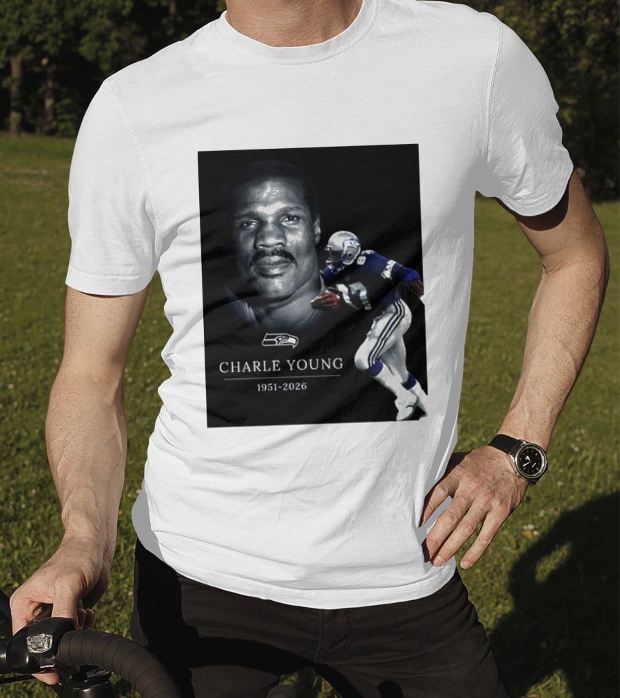 Seattle Seahawks Charle Young 1951 2026 Remembrance T-Shirt