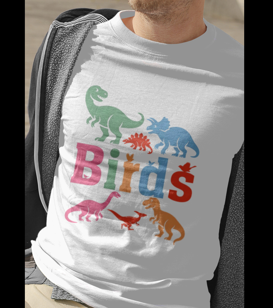 Birds Dinosaurs Colorful Dinosaur T-Shirt