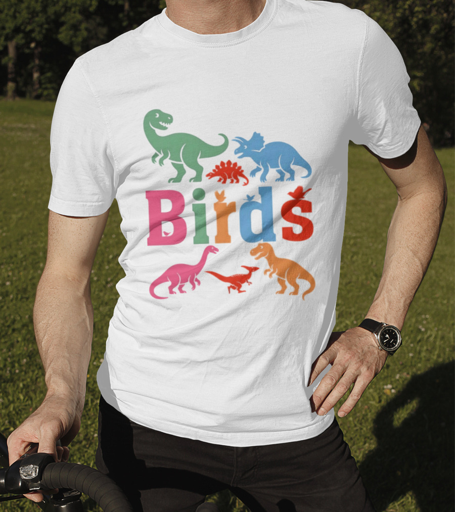 Birds Dinosaurs Colorful Dinosaur T-Shirt