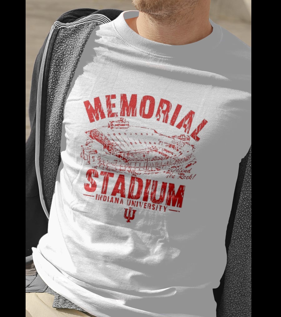 Indiana University Memorial Stadium Defend The Rock T-Shirt