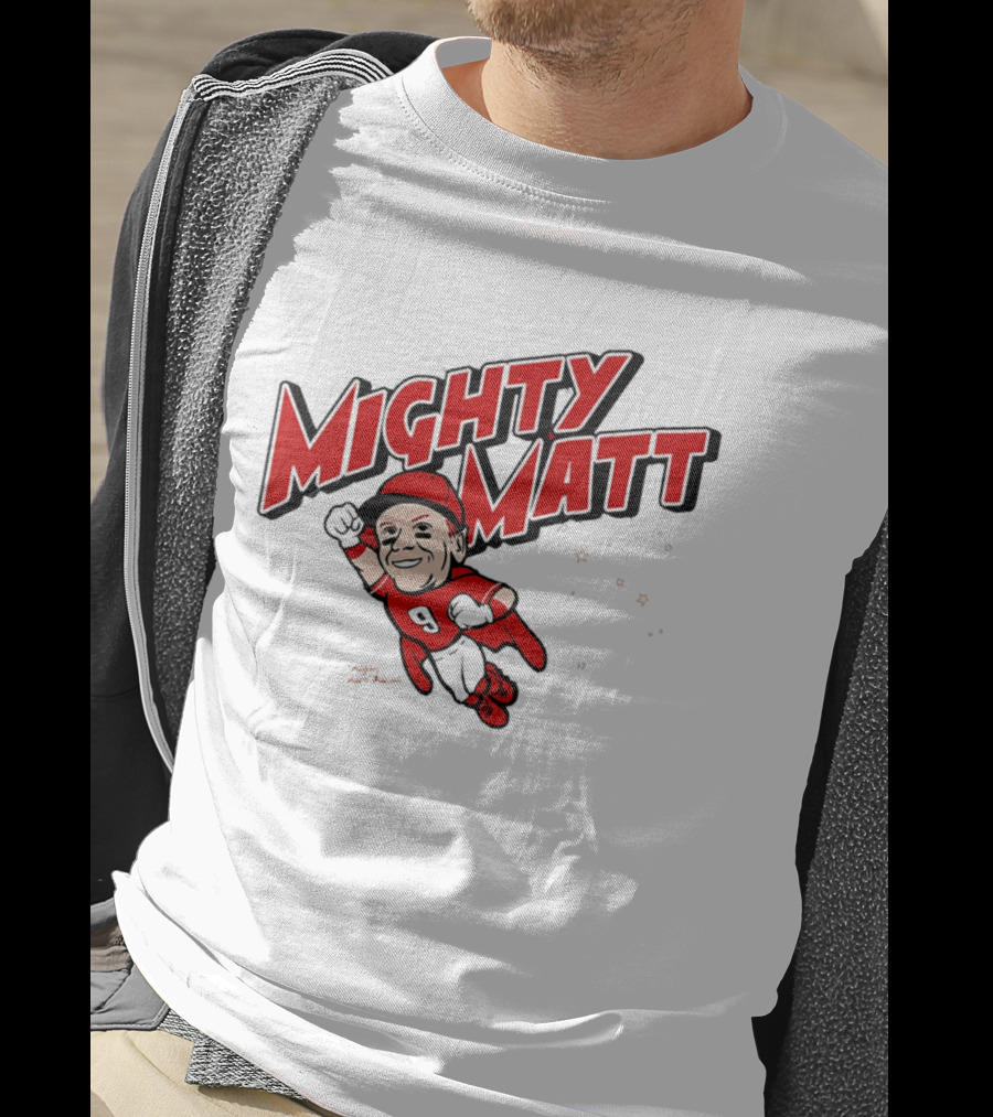 Mighty Matt McLain Cincinnati Reds Cartoon Superman T-Shirt