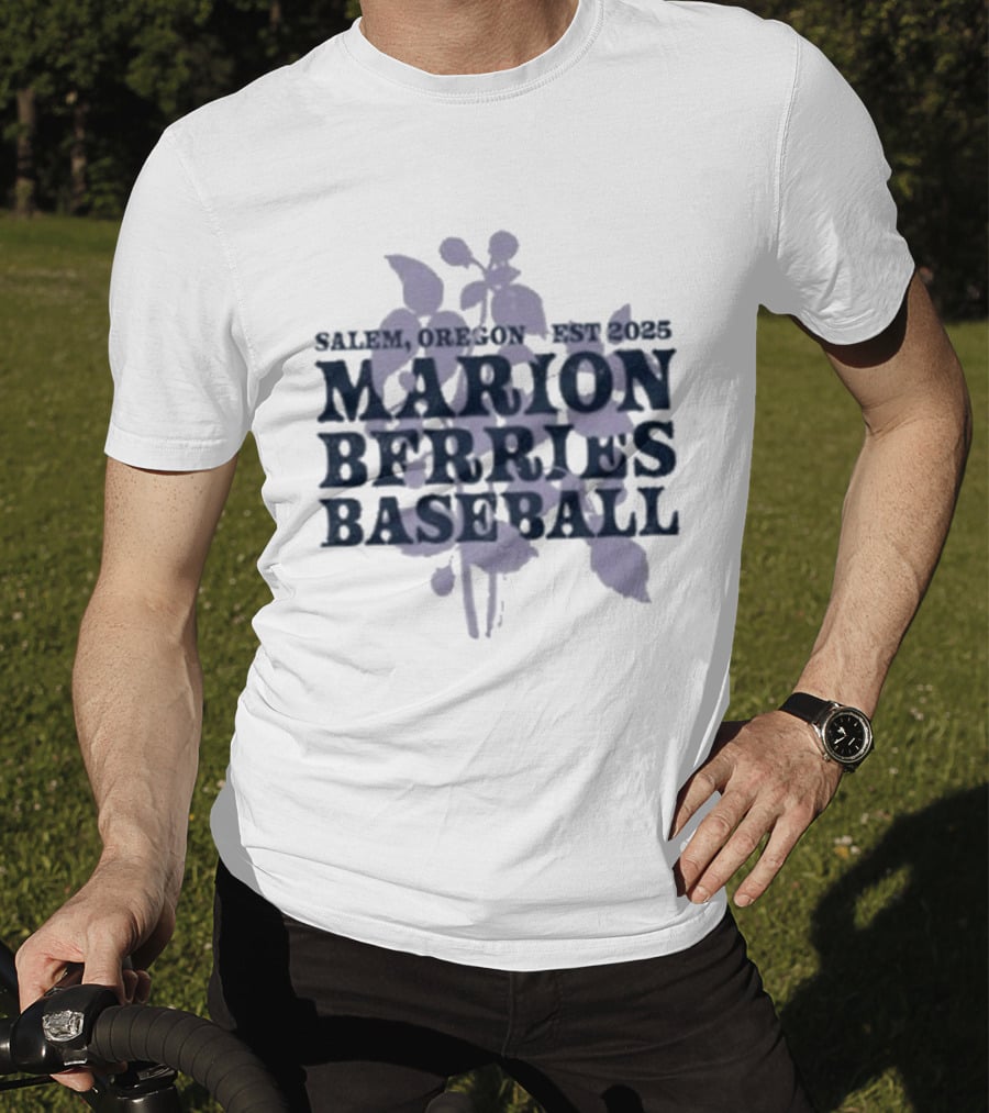 Salemo, Oregon Est 2023 Marion Berries Baseball T-Shirt