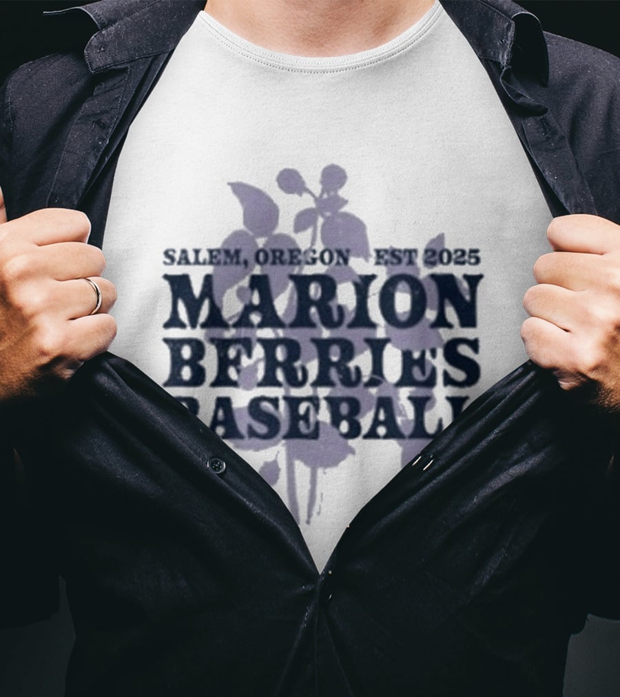Salemo, Oregon Est 2023 Marion Berries Baseball T-Shirt