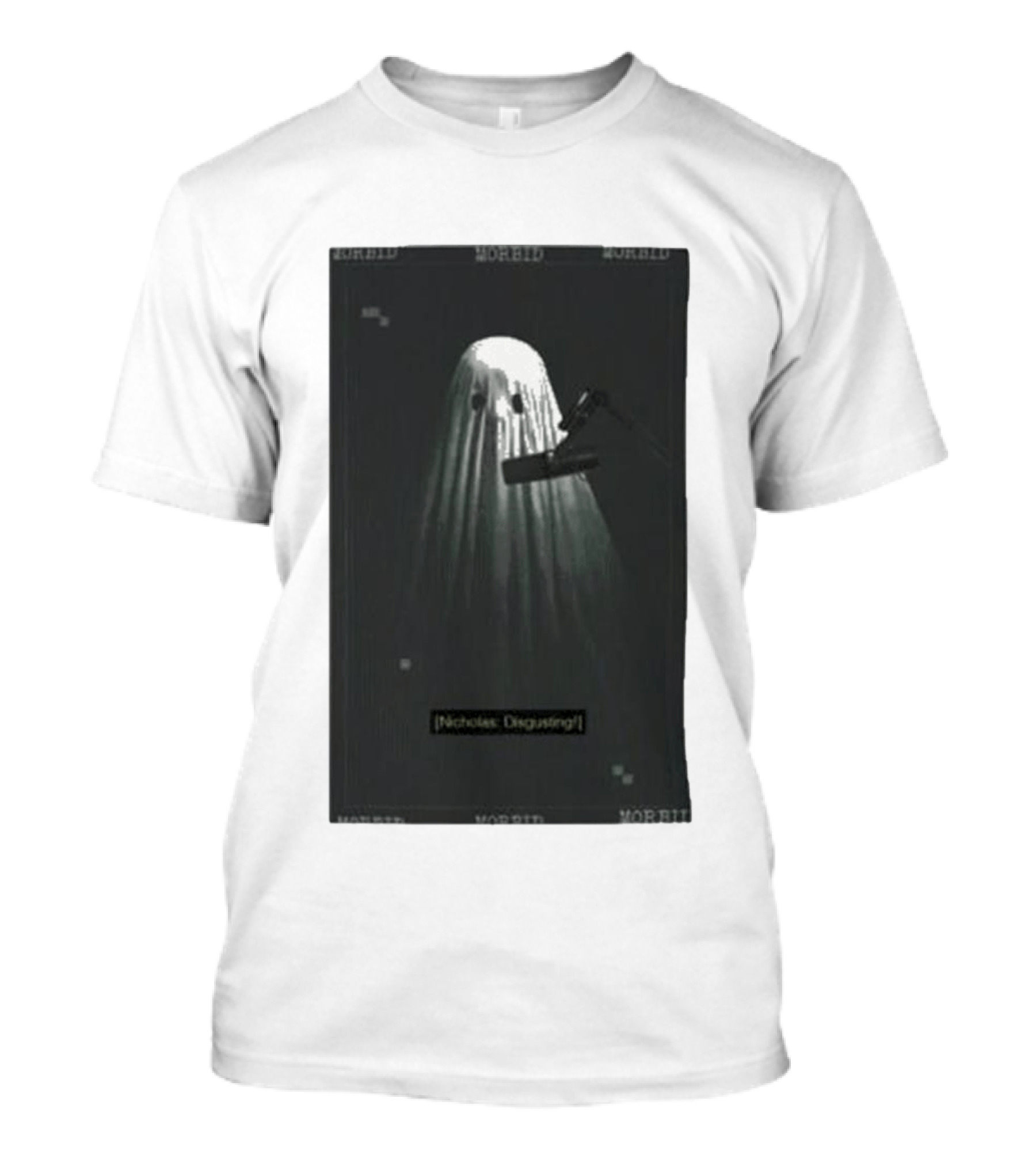 Morbid Nicholas Disgusting Ghost With Microphone T-Shirt