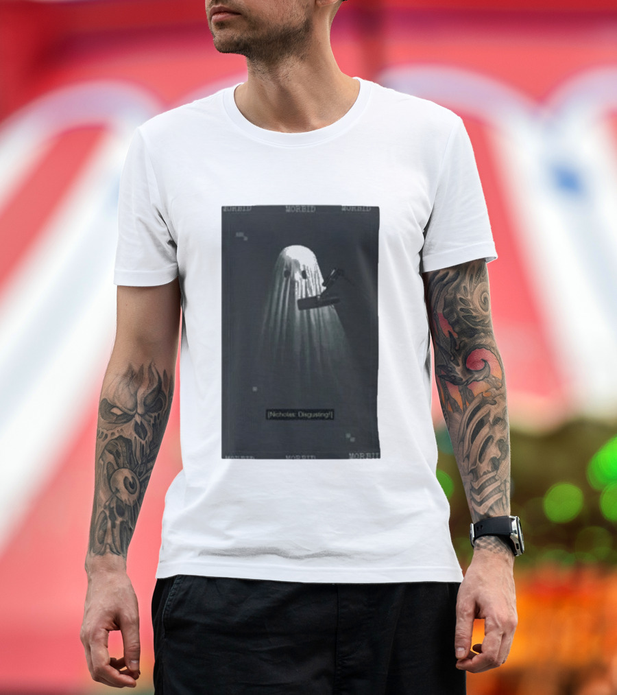 Morbid Nicholas Disgusting Ghost With Microphone T-Shirt