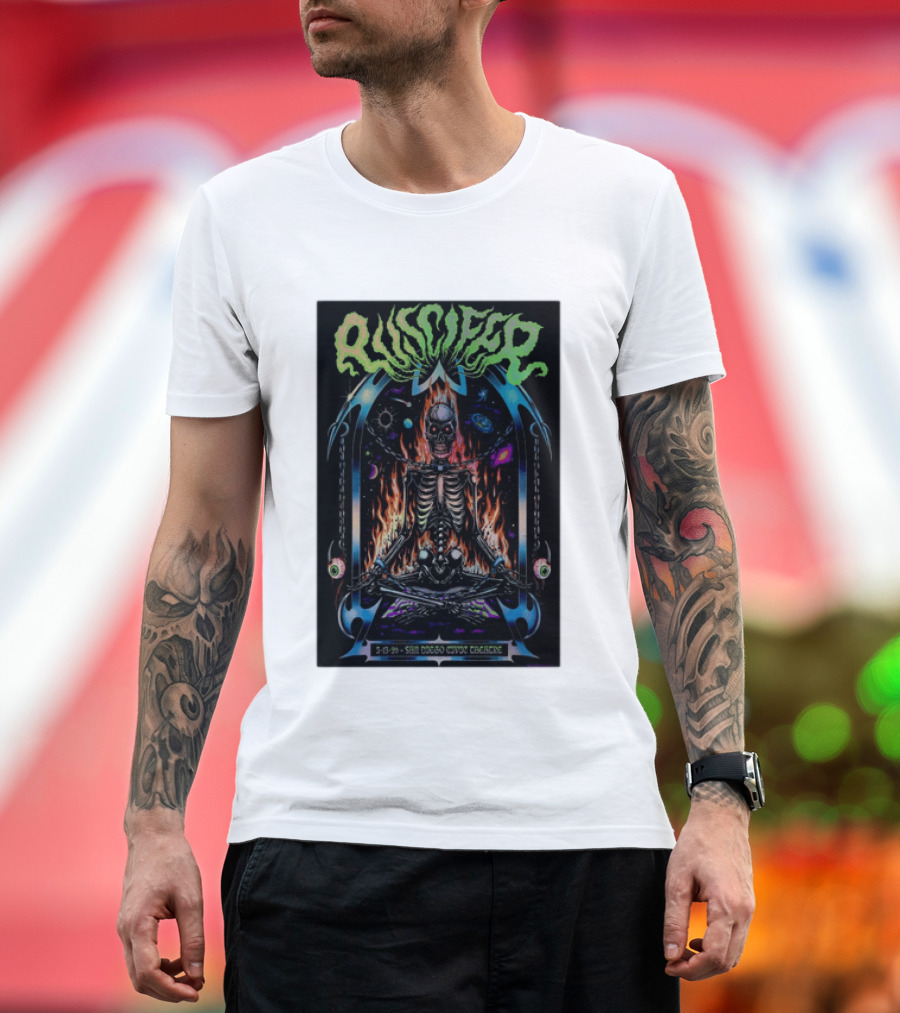 Puscifer San Diego Civic Theatre May 13 2026 Skeleton Cosmic Fire T-Shirt