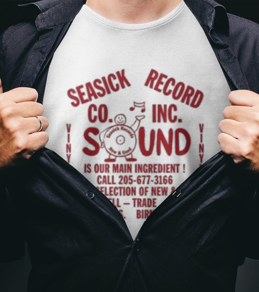 Seasick Record Co Inc Sound Birmingham Alabama 35 RPM 8732 Avenue C Suite Voice Mixes T-Shirt