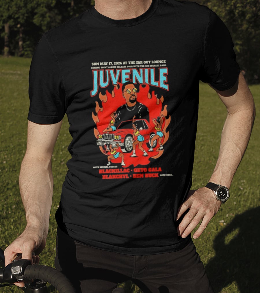 Juvenile Sun May 17 2026 Ear Got Lounge Ben Buck Blackillac Show T-Shirt