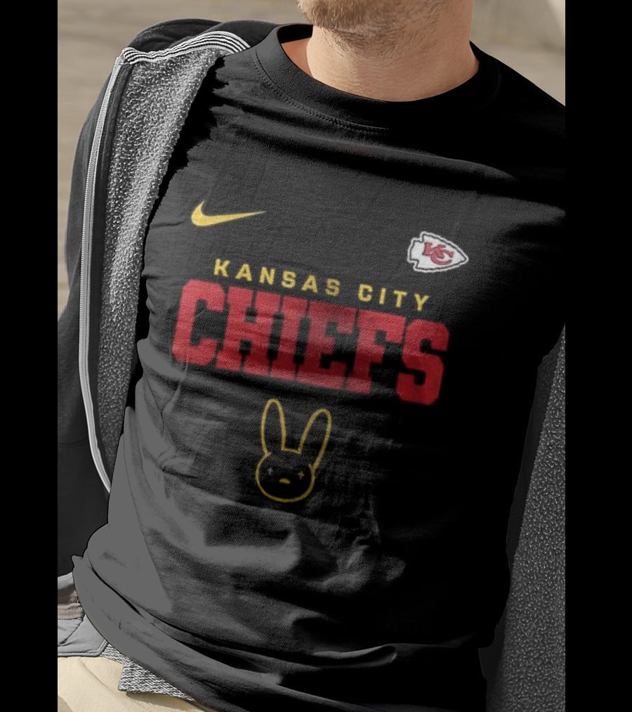 Kansas City Chiefs Bad Bunny El Conejo Malo Vision Skull Nike T-Shirt