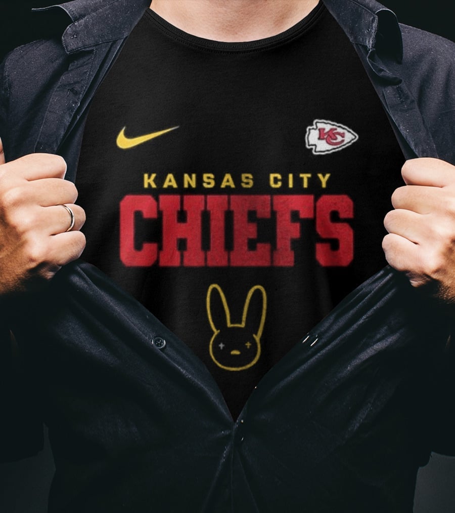 Kansas City Chiefs Bad Bunny El Conejo Malo Vision Skull Nike T-Shirt