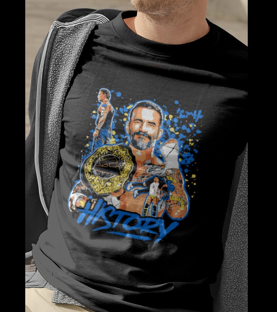 CM Punk Wrestling Champion History T-Shirt