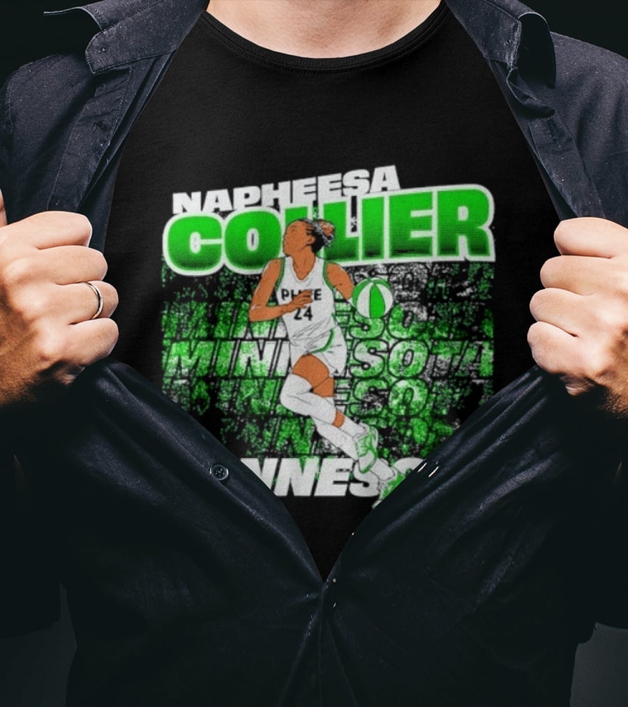 Napheesa Collier Minnesota Lynx Basketball Green Minnesota T-Shirt