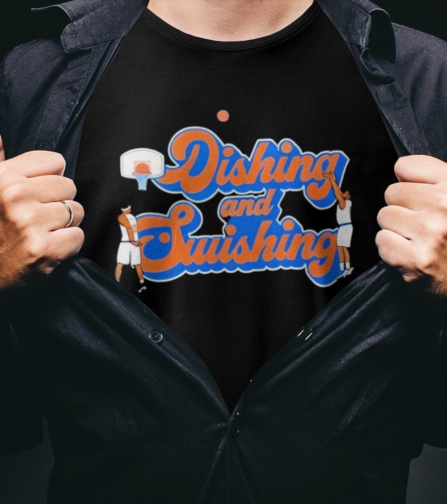 New York Knicks Dishing And Swishing Basketball Players T-Shirt