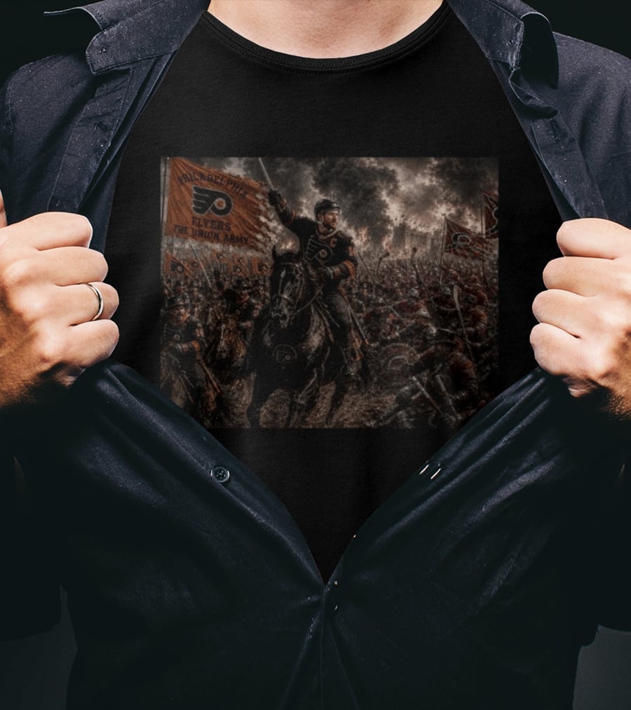 Philadelphia Flyers The Union Army Battle Scene T-Shirt