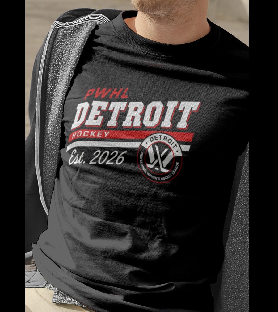 PWHL Detroit Hockey Est 2026 Professional Women's Hockey League T-Shirt