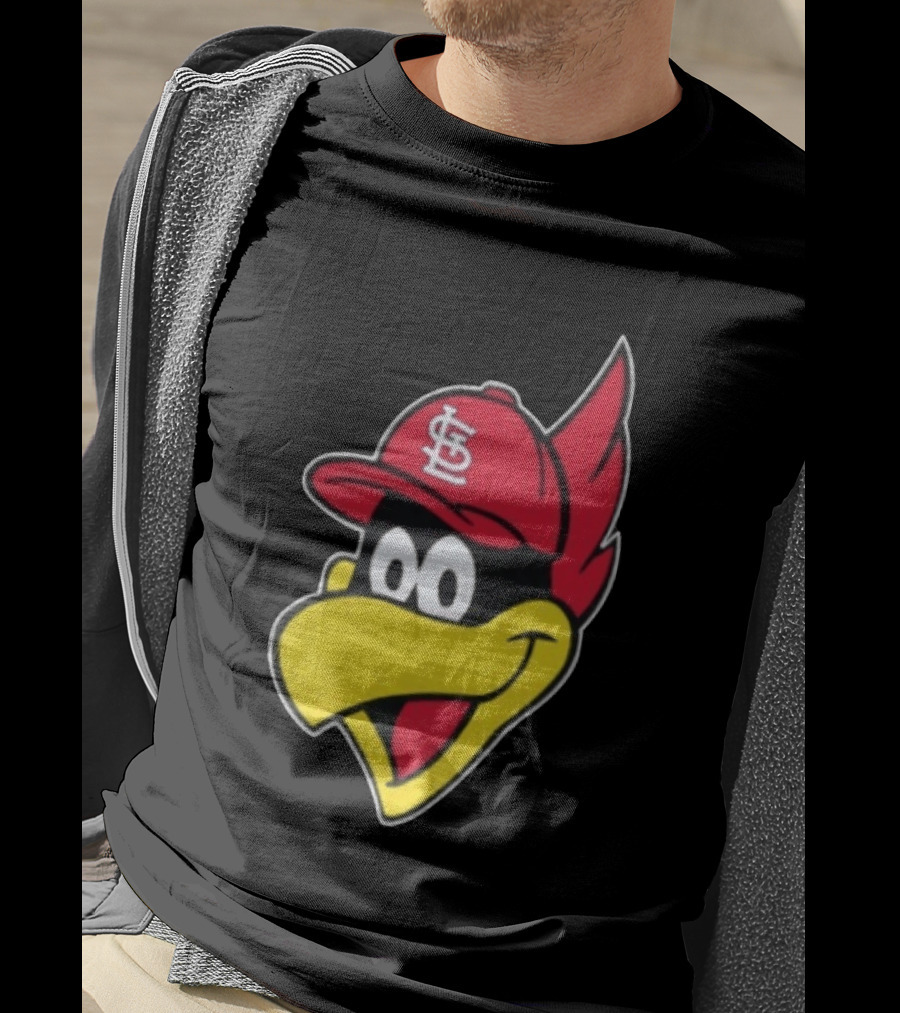 St. Louis Cardinals Fredbird Mascot Facecap Baseball T-Shirt
