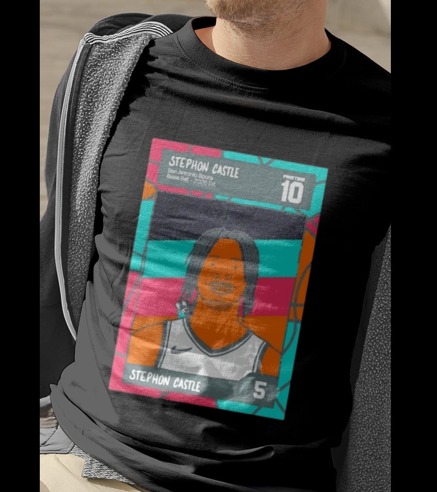 Stephon Castle Pristine 10 San Antonio Spurs Base Set Edition 2026 T-Shirt