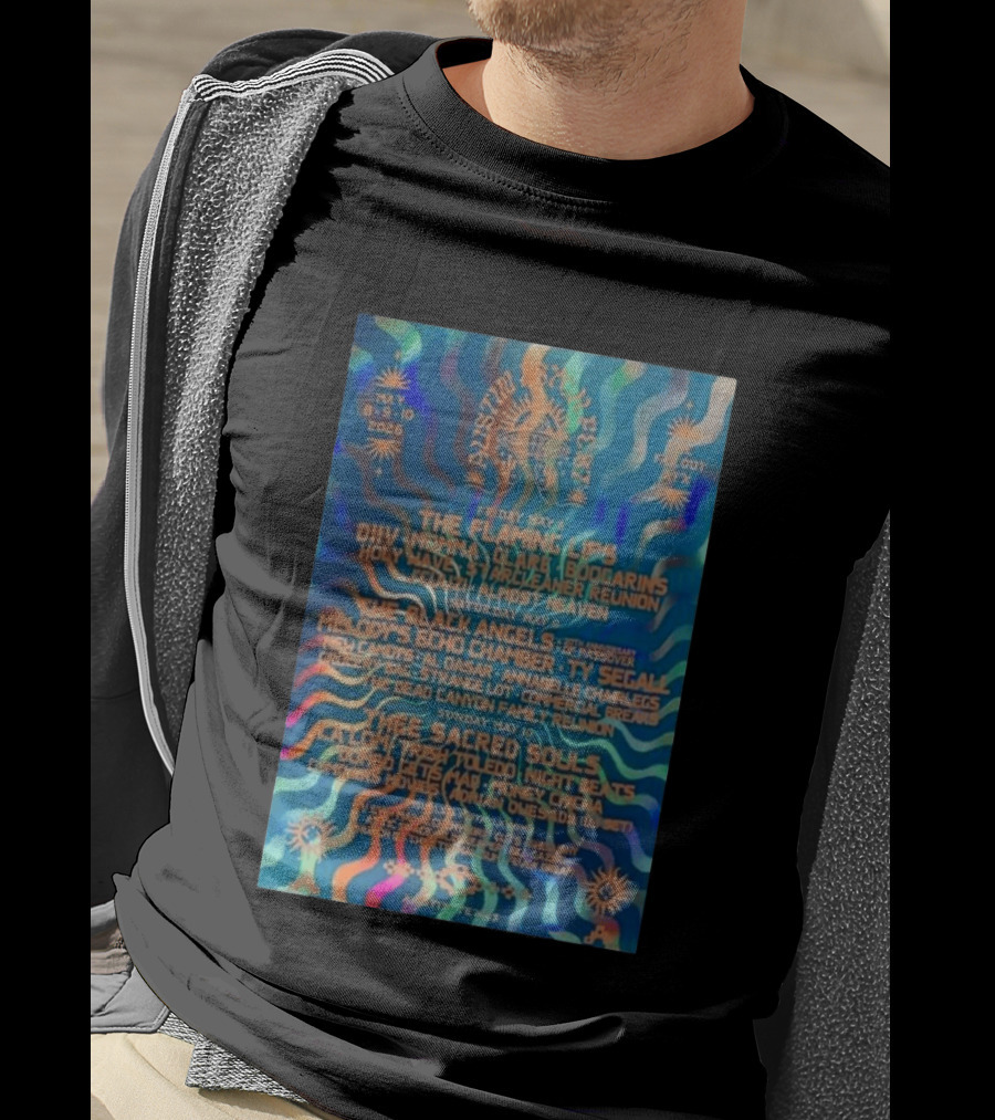 The Flaming Lips May 8 10 2026 Austin Concert DIIV Black Angels Thee Sacred Souls T-Shirt